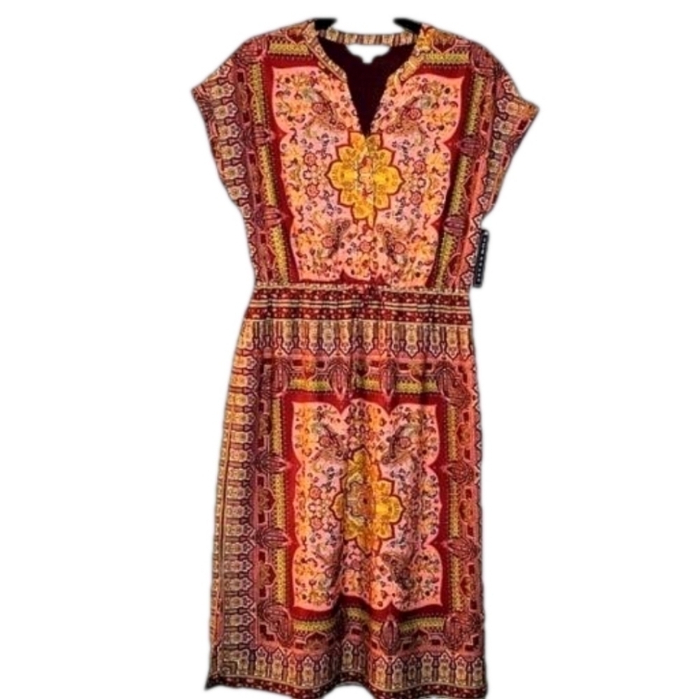 DownEast Marrekech dress Paisley silky small Indy Boho viscose blend